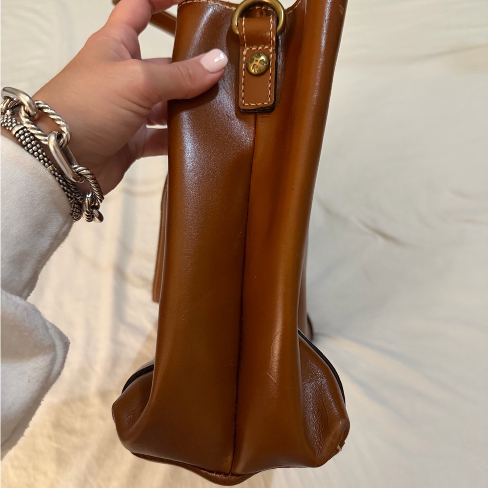 Vintage Used Patricia Nash Leather Chantilly Satchel Tan Color Group Heritage - Picture 7 of 10